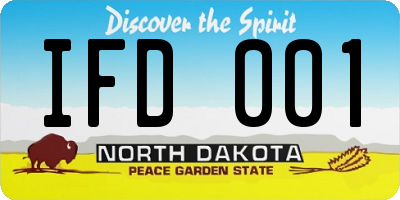 ND license plate IFD001
