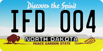 ND license plate IFD004