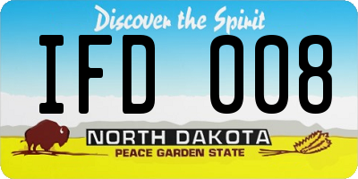 ND license plate IFD008