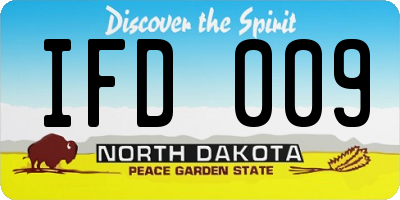 ND license plate IFD009