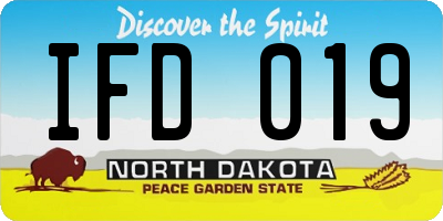 ND license plate IFD019