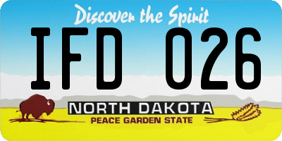 ND license plate IFD026