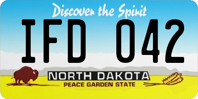 ND license plate IFD042