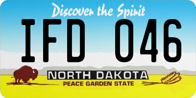 ND license plate IFD046