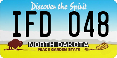 ND license plate IFD048