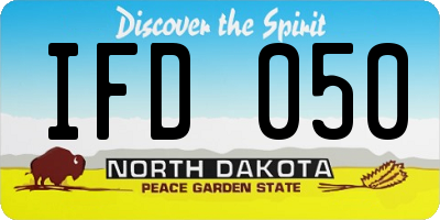 ND license plate IFD050