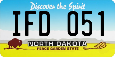 ND license plate IFD051