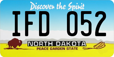 ND license plate IFD052