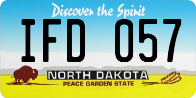 ND license plate IFD057