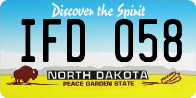 ND license plate IFD058
