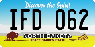 ND license plate IFD062