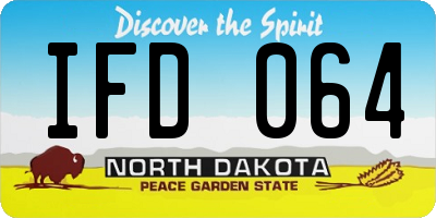 ND license plate IFD064