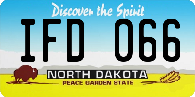 ND license plate IFD066