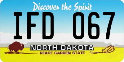 ND license plate IFD067