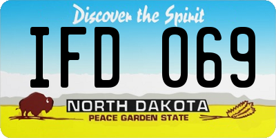ND license plate IFD069