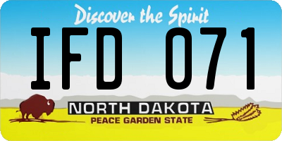 ND license plate IFD071