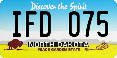 ND license plate IFD075
