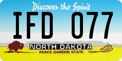 ND license plate IFD077