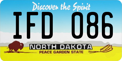 ND license plate IFD086