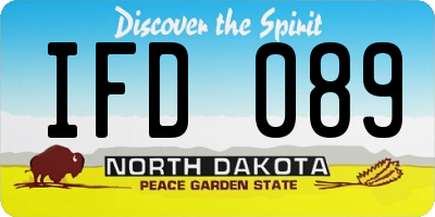 ND license plate IFD089