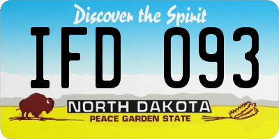 ND license plate IFD093