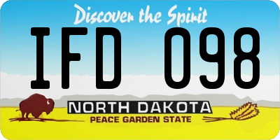 ND license plate IFD098