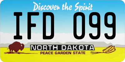 ND license plate IFD099