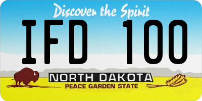 ND license plate IFD100