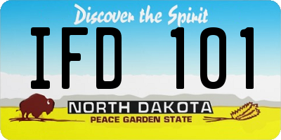 ND license plate IFD101