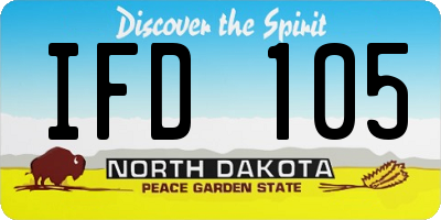 ND license plate IFD105