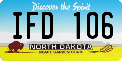 ND license plate IFD106