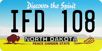 ND license plate IFD108