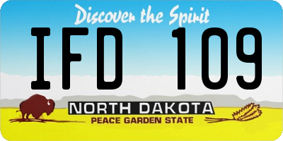 ND license plate IFD109