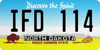 ND license plate IFD114