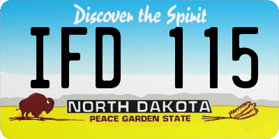 ND license plate IFD115