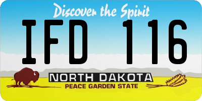 ND license plate IFD116