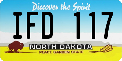 ND license plate IFD117