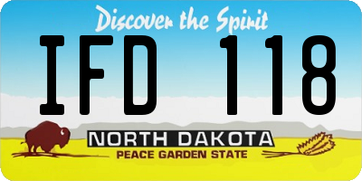 ND license plate IFD118