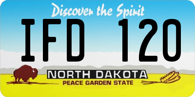 ND license plate IFD120