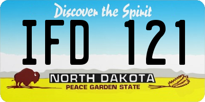 ND license plate IFD121