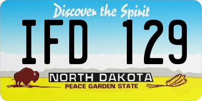 ND license plate IFD129