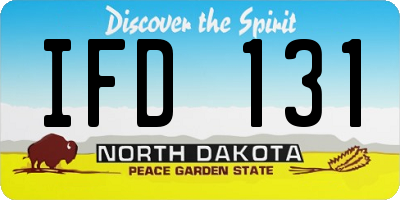 ND license plate IFD131