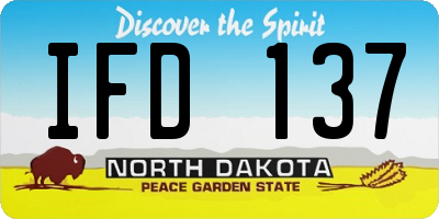ND license plate IFD137