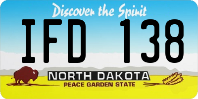 ND license plate IFD138
