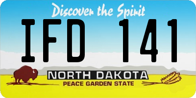 ND license plate IFD141