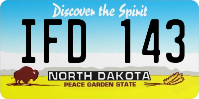 ND license plate IFD143