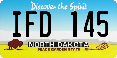 ND license plate IFD145
