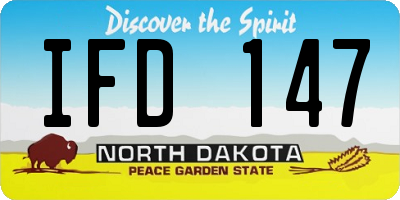 ND license plate IFD147