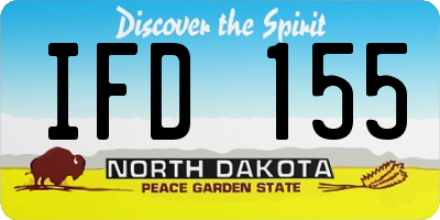 ND license plate IFD155