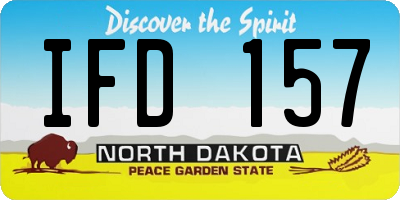 ND license plate IFD157